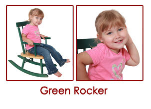 green rocking chair